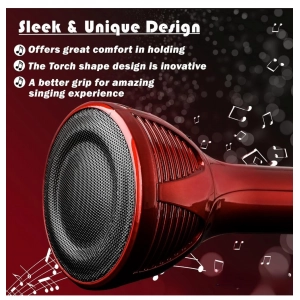 Generic Plastic Handheld MultiFunction Mic With Microphone Speaker (Black)