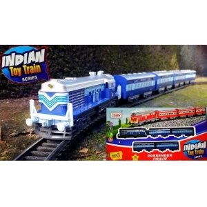 Generic Plastic Passenger Toy Train Set With Railway Track For Kids (Assorted)