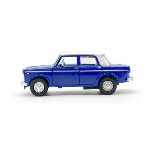 Generic Plastic Old Model Fiat Openable Doors Pull Back Action Collectible Car For Kids (Blue)
