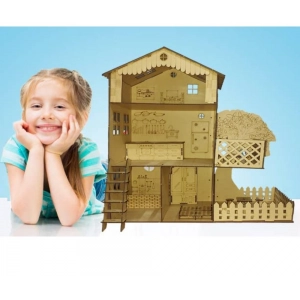 Generic Plastic Dollhouse For Girls With Furniture (Assorted)