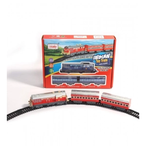 Generic Plastic Passenger Toy Train Set With Railway Track For Kids (Assorted)