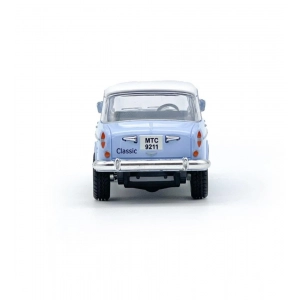 Generic Plastic Old Model Fiat Openable Doors Pull Back Action Collectible Car (Sky blue)