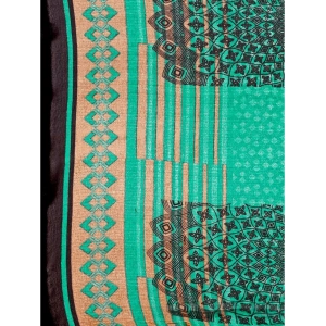 Generic Women's Weightless Floral Printed Saree With Unstitched Blouse (Green, 5-6 Mtrs)