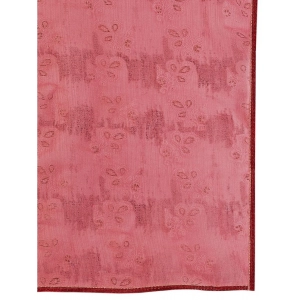 Generic Women's Linen Floral Printed Saree With Unstitched Blouse (Pink, 5-6 Mtrs)