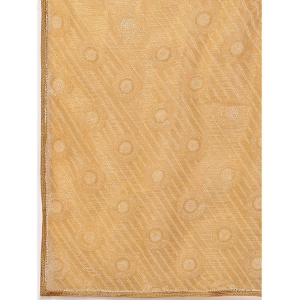 Generic Women's Linen Gola Printed Saree With Unstitched Blouse (Beige, 5-6 Mtrs)