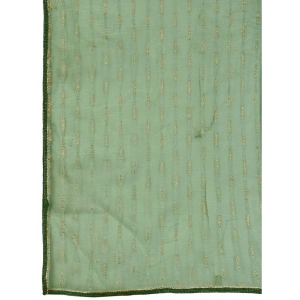 Generic Women's Linen Line Saree With Unstitched Blouse (Green, 5-6 Mtrs)