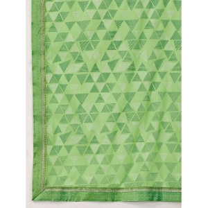 Generic Women's Zomto Printed Saree With Unstitched Blouse (Green, 5-6 Mtrs)