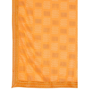 Generic Women's Zomto Checked Saree With Unstitched Blouse (Yellow, 5-6 Mtrs)