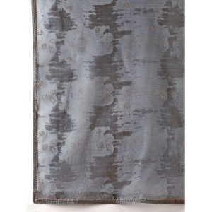 Generic Women's Linen Floral Printed Saree With Unstitched Blouse (Grey, 5-6 Mtrs)
