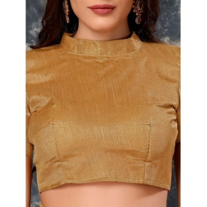 Generic Women's Linen Line Saree With Unstitched Blouse (Beige, 5-6 Mtrs)