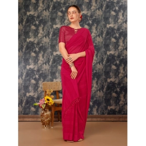 Generic Women's Chiffon Fabric Line Saree With Unstitched Blouse (Pink, 5-6 Mtrs)