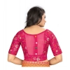 Women's Satin Floral Readymade Blouse (Pink, Size: Free Size) Women's Satin Floral Readymade Blouse (Pink, Size: Free Size)