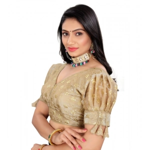 Generic Women's Jimmy Choo Embroidery Readymade Blouse (Beige, Size: Free Size)