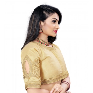 Generic Women's Phantom Embroidery Readymade Blouse (Beige, Size: Free Size)