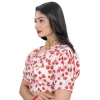 Women's Cotton Blend Floral Readymade Blouse (Red, Size: Free Size) Women's Cotton Blend Floral Readymade Blouse (Red, Size: Free Size)
