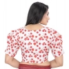 Women's Cotton Blend Floral Readymade Blouse (Red, Size: Free Size) Women's Cotton Blend Floral Readymade Blouse (Red, Size: Free Size)