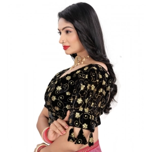 Generic Women's Jimmy Choo Embroidery Readymade Blouse (Black, Size: Free Size)