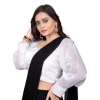 Women's Organza Plain Readymade Blouse (White, Size: Free Size) Women's Organza Plain Readymade Blouse (White, Size: Free Size)