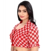 Women's Cotton Blend Checks Readymade Blouse (Red, Size: Free Size) Women's Cotton Blend Checks Readymade Blouse (Red, Size: Free Size)