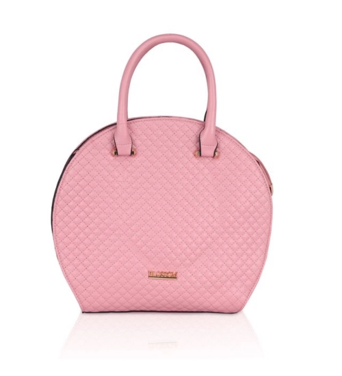 Women's Faux Leather Printed Adjustable Long Belt Handbag (Pink)