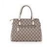 Women's Faux Leather Printed Handbag (Beige)