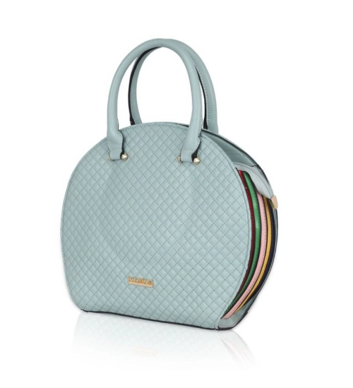 Women's Faux Leather Printed Adjustable Long Belt Handbag (Green)