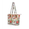 Women's Faux Leather Printed Tote Bag (White Orang) Women's Faux Leather Printed Tote Bag (White Orang)
