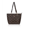 Women's Faux Leather Printed Tote Bag (Brown) Women's Faux Leather Printed Tote Bag (Brown)