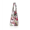 Women's Faux Leather Printed Handheld Bag (White Pink) Women's Faux Leather Printed Handheld Bag (White Pink)