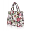 Women's Faux Leather Printed Handheld Bag (White Pink) Women's Faux Leather Printed Handheld Bag (White Pink)
