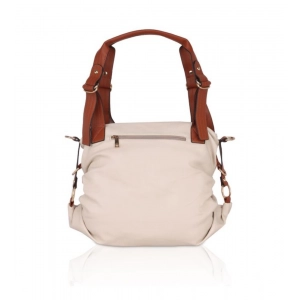 Generic Women's Faux Leather Solid Tote Bag (White)