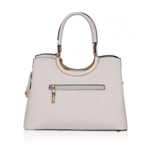 Generic Women's Faux Leather Printed Adjustable Long Belt Handbag (White)