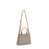 Women's Faux Leather Printed Handbag (Camel)