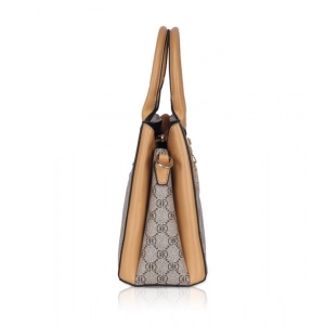 Generic Women's Faux Leather Printed Handbag (Camel)