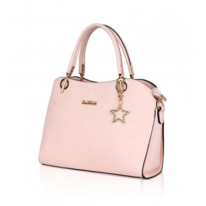 Generic Women's Faux Leather Solid Handbag (Pink)
