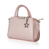 Women's Faux Leather Metal Beads Handbag (Khaki)
