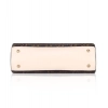 Women's Faux Leather Printed Handbag (Beige)