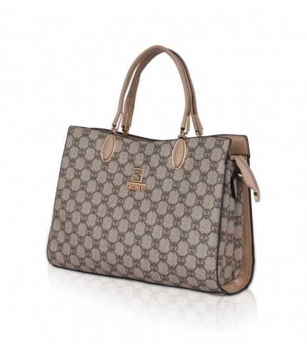 Women's Faux Leather Printed Handbag (Hilver)