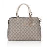 Women's Faux Leather Printed Handbag (Beige)