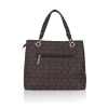 Women's Faux Leather Printed Handheld Bag (Brown)