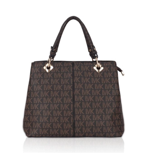 Women's Faux Leather Printed Handheld Bag (Brown)