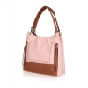 Women's Faux Leather Printed Tote Bag (Pink) Women's Faux Leather Printed Tote Bag (Pink)