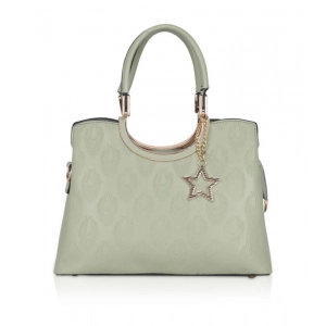 Generic Women's Faux Leather Printed Adjustable Long Belt Handbag (Green)