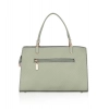Women's Faux Leather Textured Adjustable Long Belt Handbag (Green)