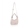 Women's Faux Leather Textured Handbag (Beige White) Women's Faux Leather Textured Handbag (Beige White)