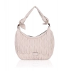 Women's Faux Leather Textured Handbag (Beige White) Women's Faux Leather Textured Handbag (Beige White)