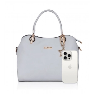 Generic Women's Faux Leather Solid Handbag (Blue)