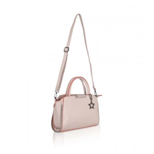 Generic Women's Faux Leather Metal Beads Handbag (Khaki)