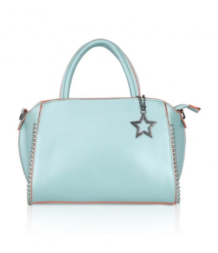 Women's Faux Leather Metal Beads Handbag (Green)