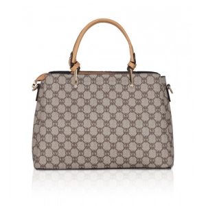 Generic Women's Faux Leather Printed Handbag (Camel)